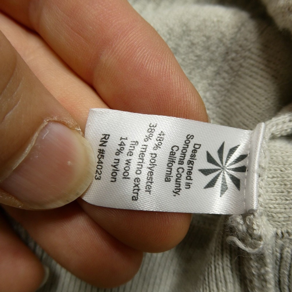 Athleta Sweater Womens 2XS Gray Waffle Knit Merino Wool Blend Soft Feel Athletic - Picture 3 of 7